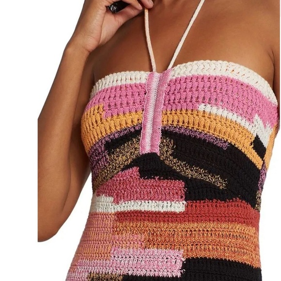 A. L.C. 100% cotton Nova Crochet Midi-Dress - Sedona Blossom NEW - Picture 5 of 13